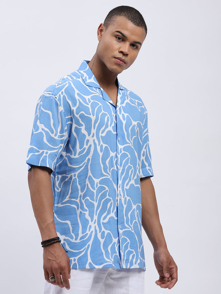 Ocean Waves Men's Resort Shirt