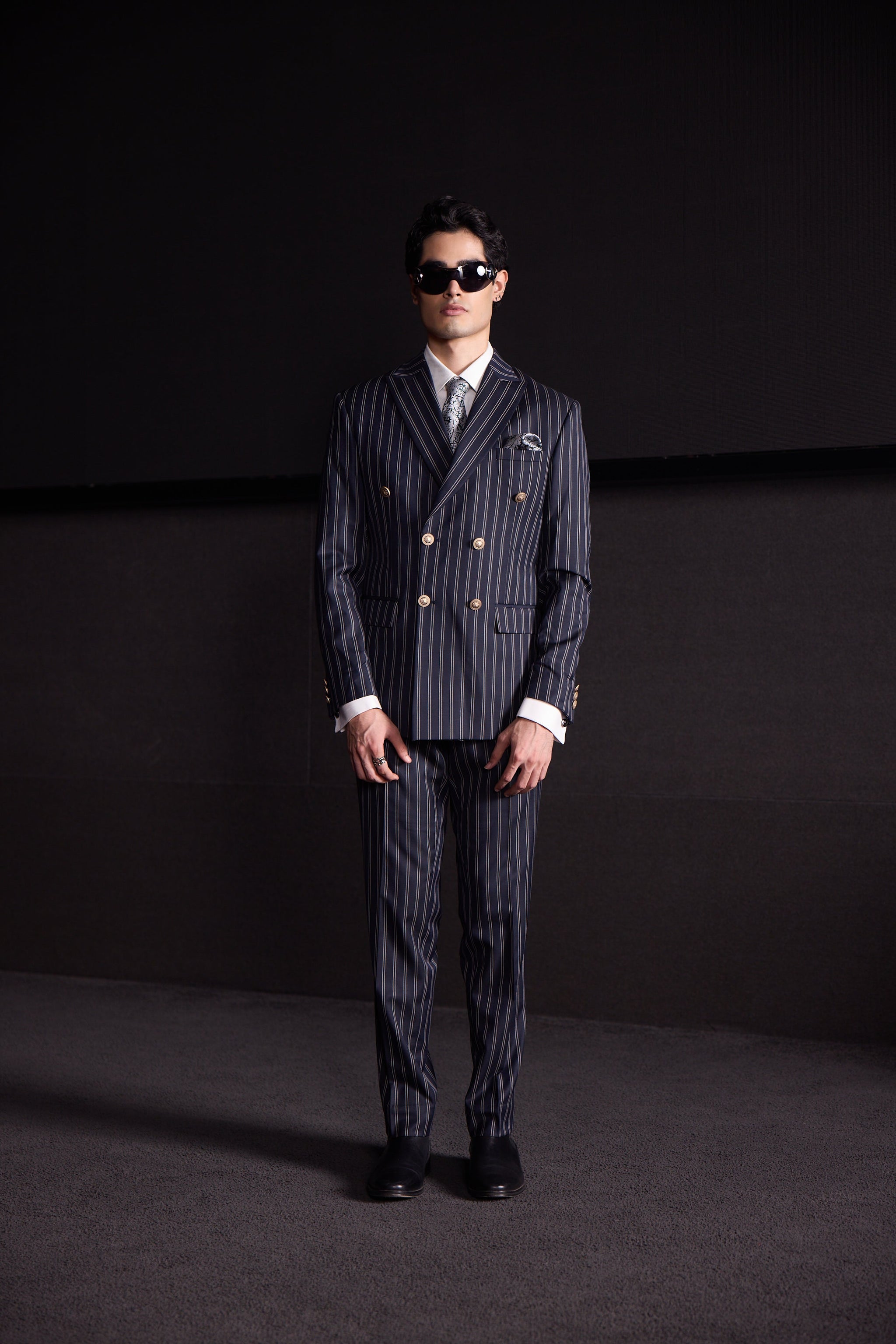 SAPPHIRE STRIPE DOUBLE BREASTED SUIT