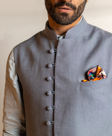 CLASSIC GRAPHITE NEHRU JACKET