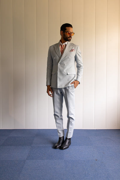 DUSKY GREY DOUBLE BREASTED SUIT